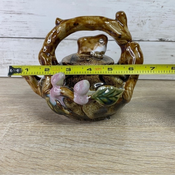 Handmade Hand Painted Ceramic Floral Forest Tree Branch Decorative Teapot - Picture 15 of 16